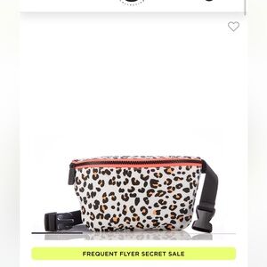 ALOHA Collection Leopard Print Mini Bag with Orange Zipper